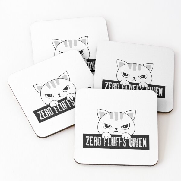 Item preview, Zero Fluffs Given - No Fluffs Given Funny Cat Illustration designed and sold by NECHSTORE.