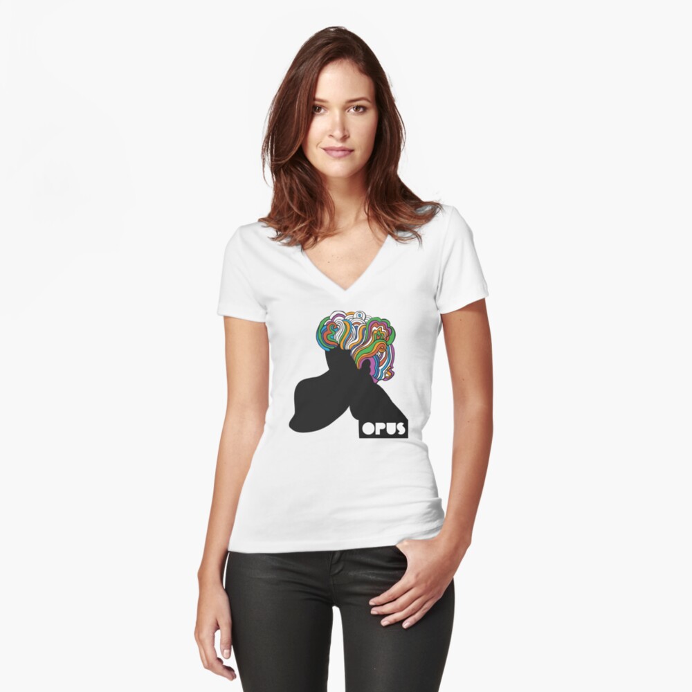 Item preview, Fitted V-Neck T-Shirt designed and sold by HandEyeStudio.