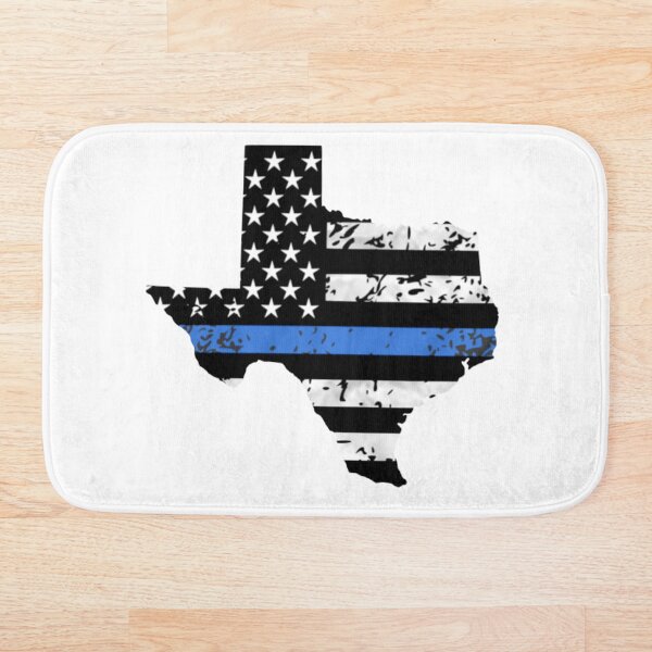 Item preview, Thin Blue Line Police Officer Flag in Texas State Map designed and sold by UpwardSpin.