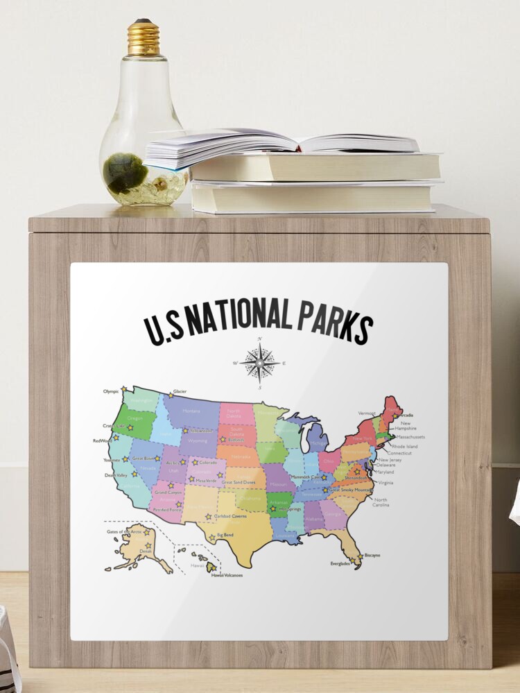 Personalized National Park Travel Map Sign  National Forest Parks Wal –  PrettyLittleLaser