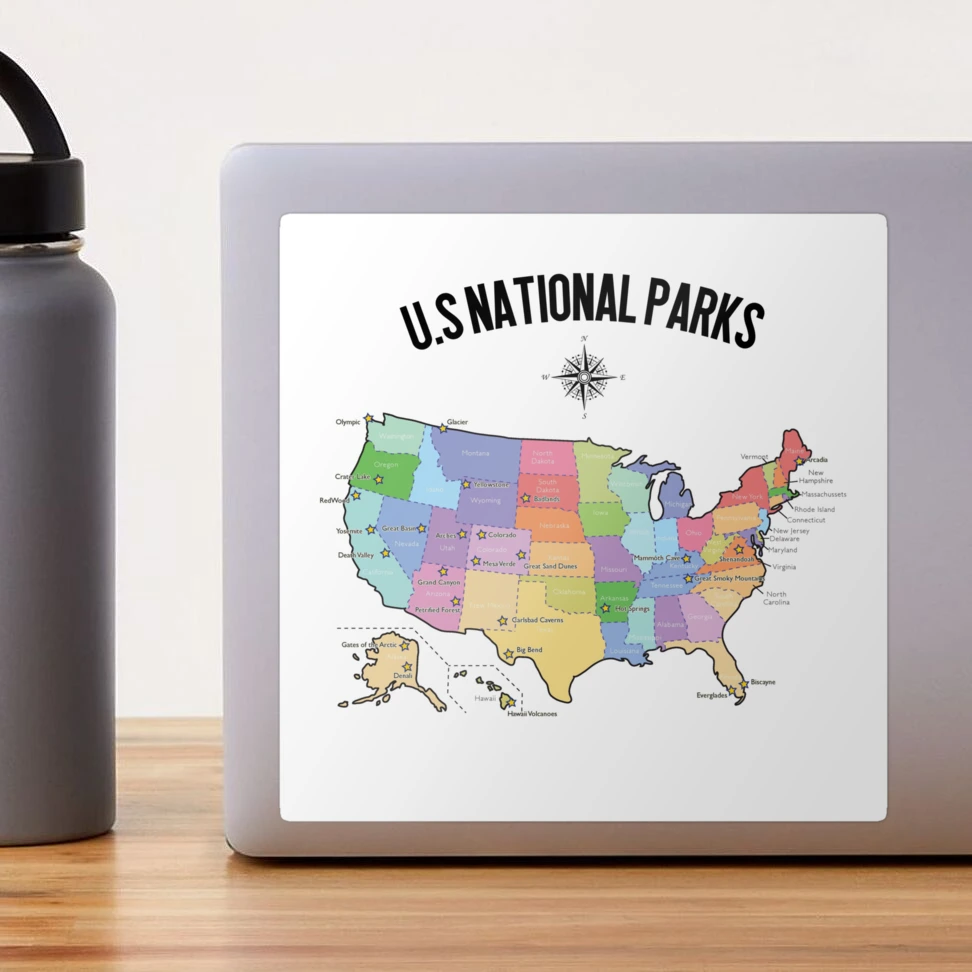 Personalized National Park Travel Map Sign  National Forest Parks Wal –  PrettyLittleLaser