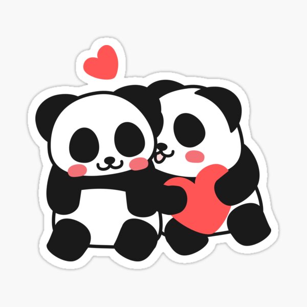 Panda Love Stickers Redbubble - panda decal roblox