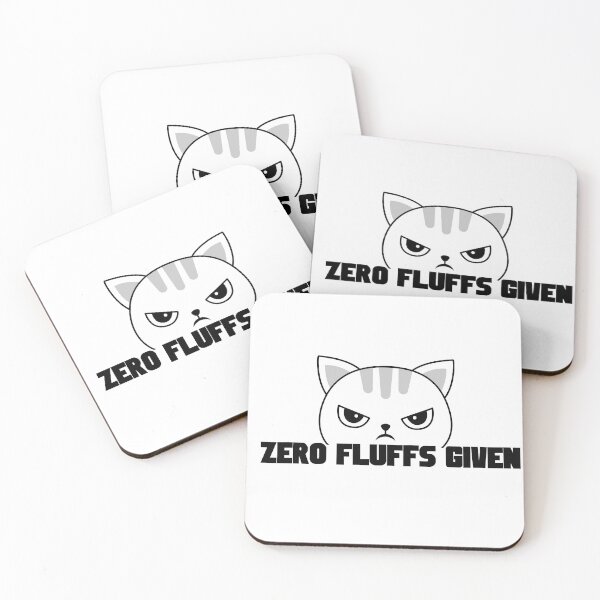 Item preview, Zero Fluffs Given - No Fluffs Given Funny Cat Illustration designed and sold by NECHSTORE.
