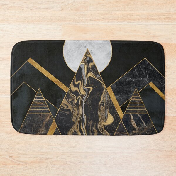 Item preview, Midnight Peaks in Black and Gold designed and sold by AmbienceArt.