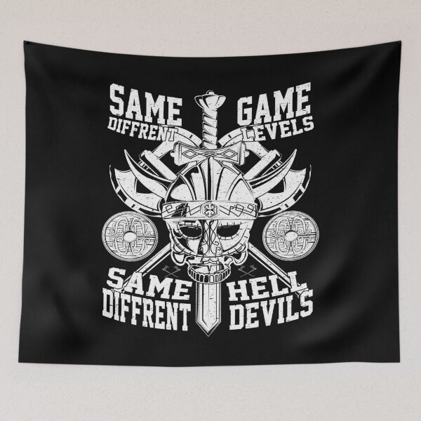 Item preview, Same Game Different Levels Same Hell Different Devils designed and sold by YAHIA-14.