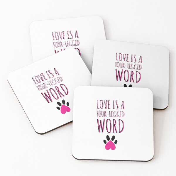 Item preview, Love is a four-legged word dogs dog lover  designed and sold by Tropical Blood.