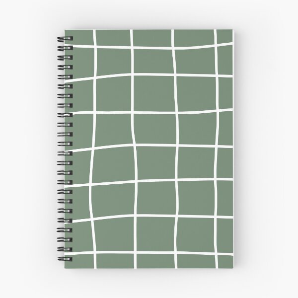 Item preview, Large Hand Drawn Grid (white/sage green) designed and sold by Design Minds Boutique.
