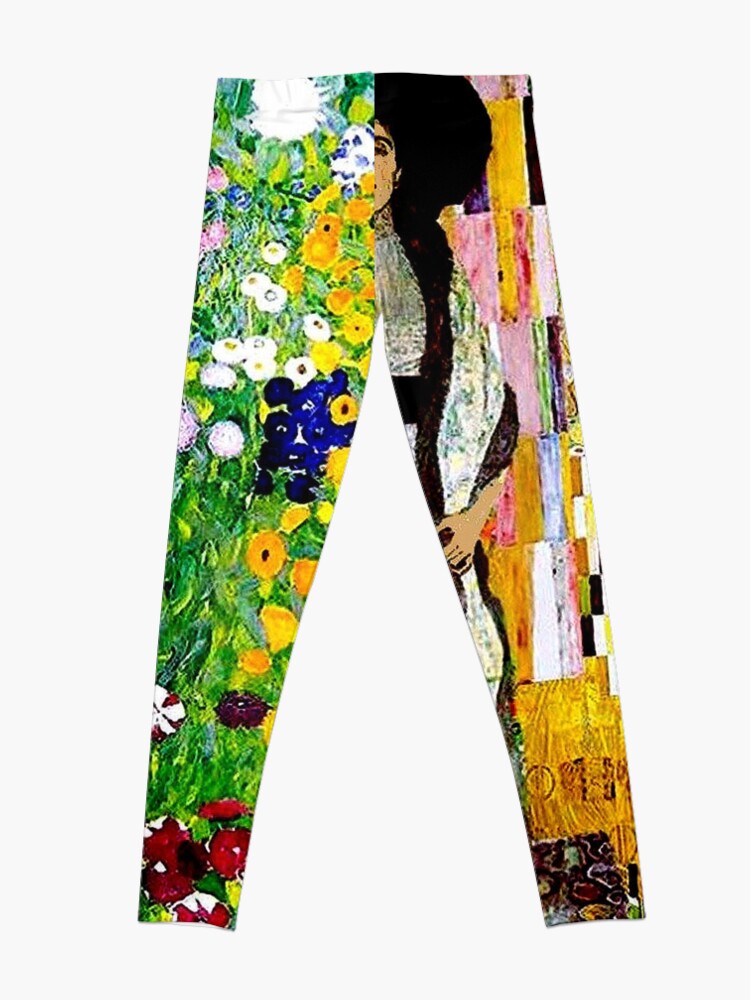 Alternate view of Gustav Klimt ; Vintage 1917 Adele Bloch-Bauer in Garden Print Leggings