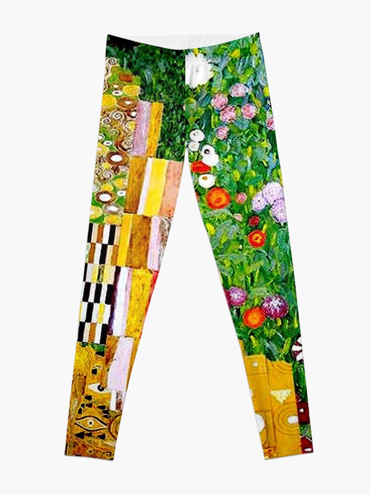 Alternate view of Gustav Klimt ; Vintage 1917 Adele Bloch-Bauer in Garden Print Leggings