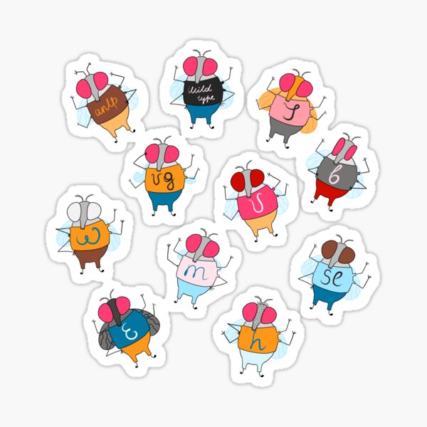 Item preview, Cute Drosophila Melanogaster mutants designed and sold by fogoosherie.