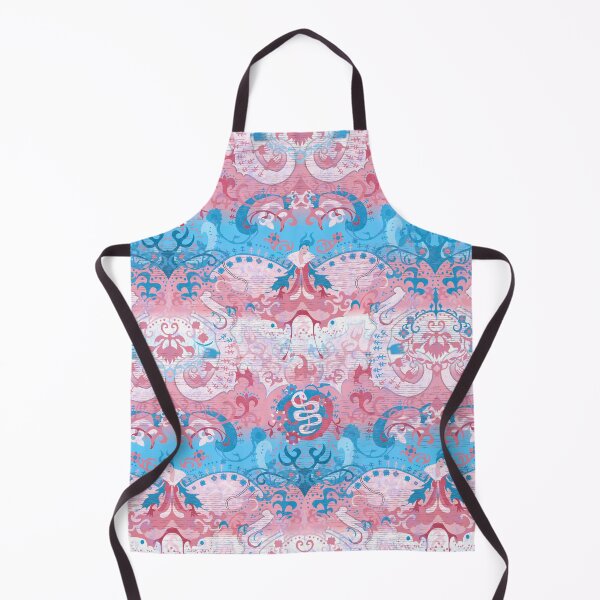 Item preview, Transgender Dragon Damask -- Trans Pride Flag Colors designed and sold by ArgyleImp.