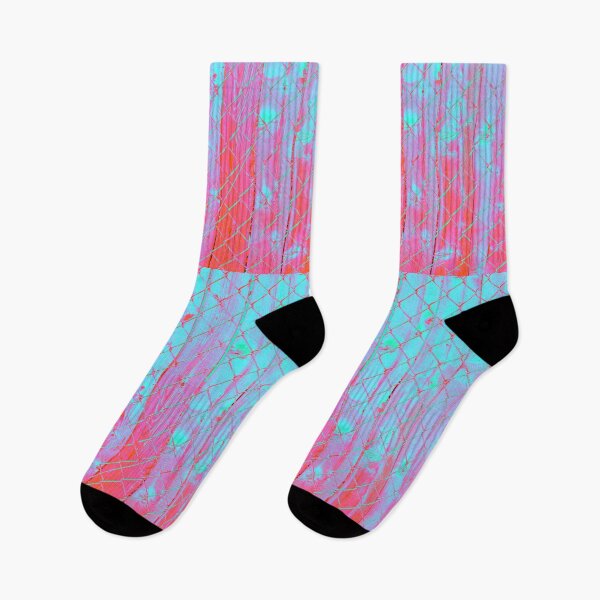 Item preview, Hot Pink and Neon Blue Double Fences Texture for All Over Print designed and sold by 10pmCreations.