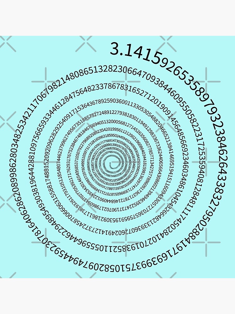 Pi Digits Spiral Black Text Poster For Sale By Dave Williams