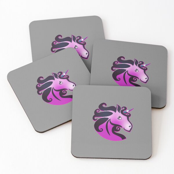 Item preview, Unicorn pony head violet pink designed and sold by mirrorimages.