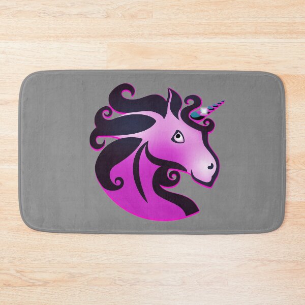 Item preview, Unicorn pony head violet pink designed and sold by mirrorimages.