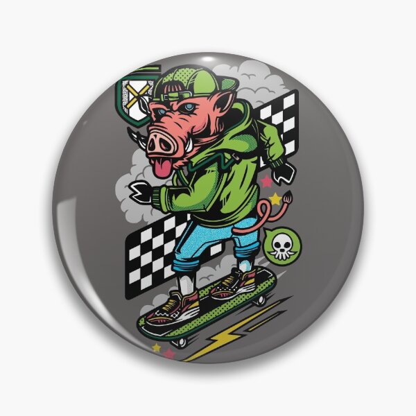 Item preview, Skateboarding Warthog Illustration designed and sold by SLAG-Creative.