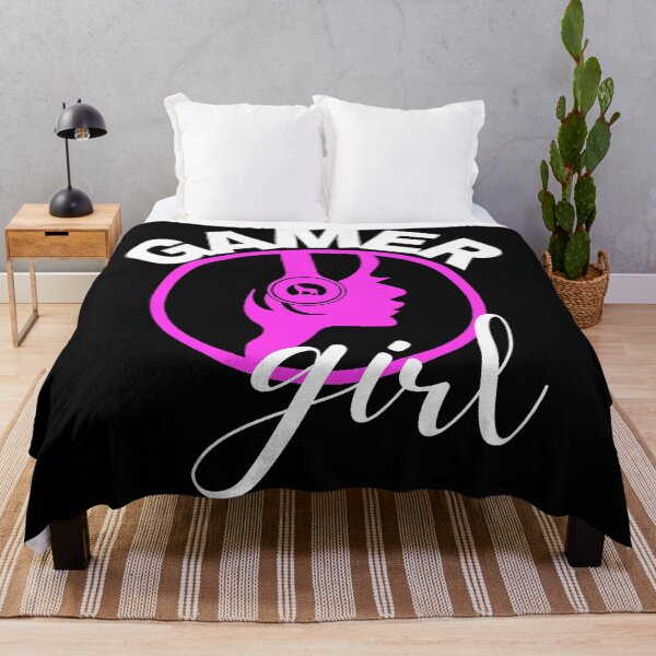 Item preview, Gamer Girl Silhouette Logo White designed and sold by WearWolfDesigns.