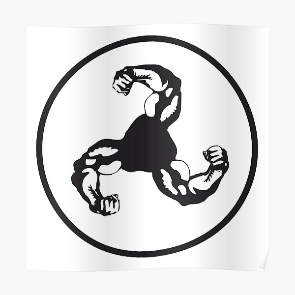 Bicep Logo (Black on White Disc) Poster