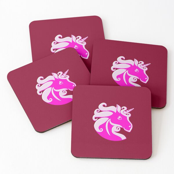Item preview, Unicorn pony head pink and white designed and sold by mirrorimages.