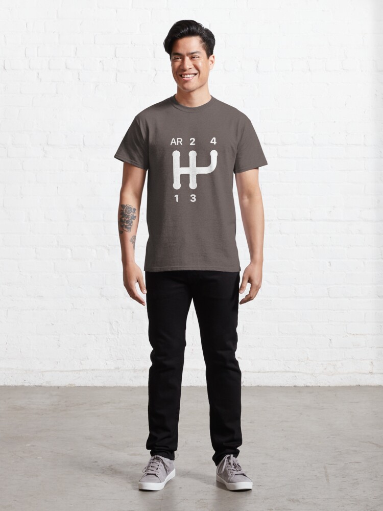 gear shift pattern t shirt