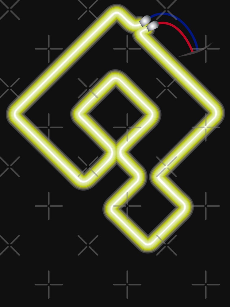 Imagen 7 de 7, Camiseta clásica con la obra aenigma Neon verde diseño geométrico, diseñada y vendida por achoprop.