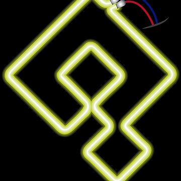 Imagen de la obra aenigma Neon verde diseño geométrico de achoprop
