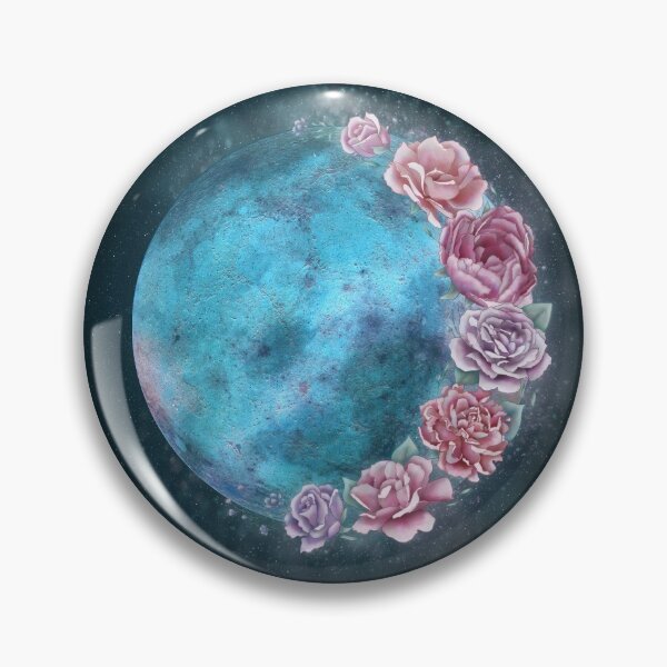 Item preview, Floral blue moon designed and sold by MoonSprites.
