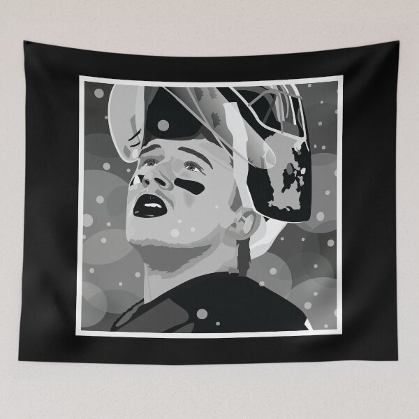 Item preview, Hockey Goalie - Carter Hart - Black and White designed and sold by Eye on the Blueline.