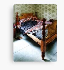 Long Sleeved Dress on Bed Canvas Print