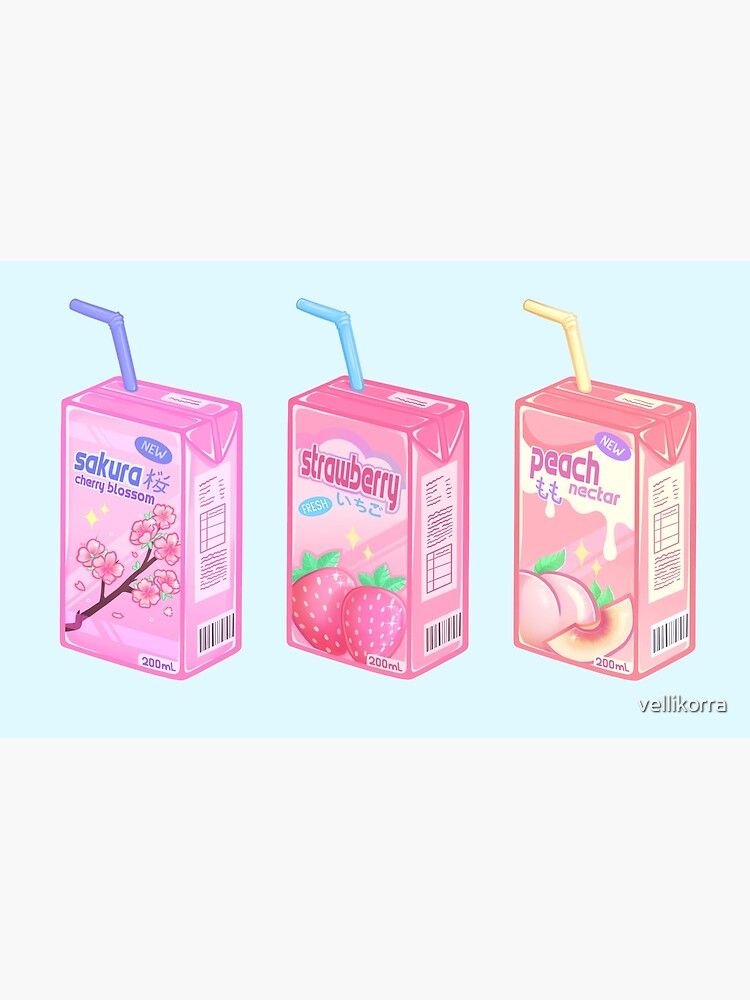 Floral Juice Pins: Sakura Juice Lavender Juice Cute Pins Kawaii