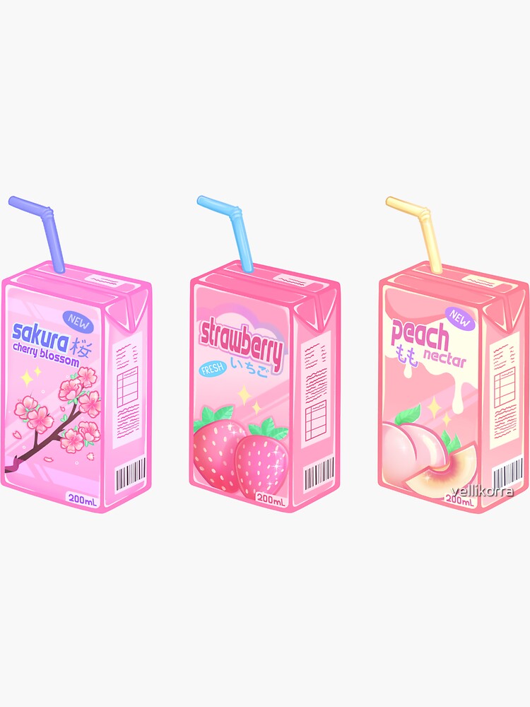 10 Pcs Cute Summer Juice Stickers Kawaii Drink Stickers for Teens