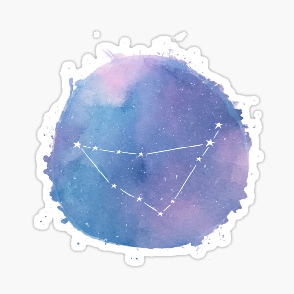 Capricorn constellation in pastel colors Sticker