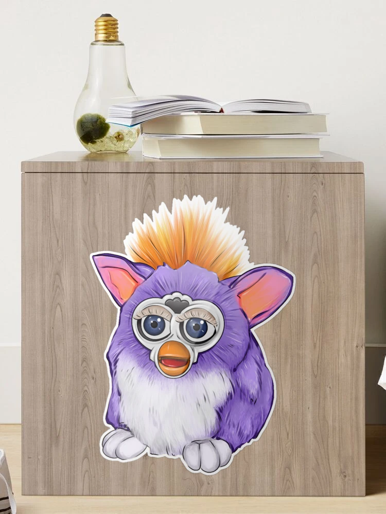 Sticker for Sale avec l'œuvre « Furby violet mignon » de l'artiste  AlbaDeWitt