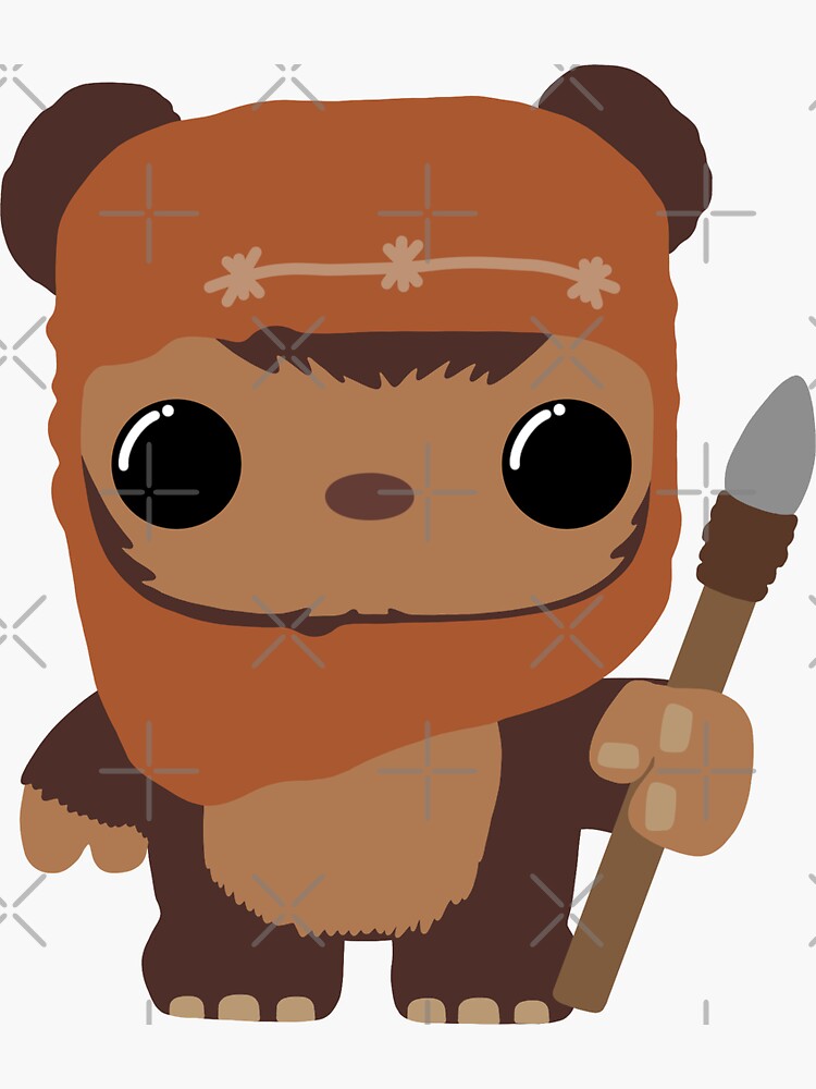 Thumbnail 3 of 3, Sticker, Ewok designed and sold by Sketches15.