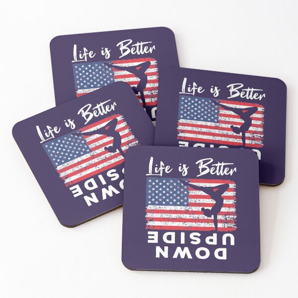 Item preview, Life is Better Upside Down Gymnast Gymnastics designed and sold by jaygo.