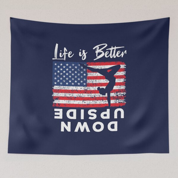 Item preview, Life is Better Upside Down Gymnast Gymnastics designed and sold by jaygo.