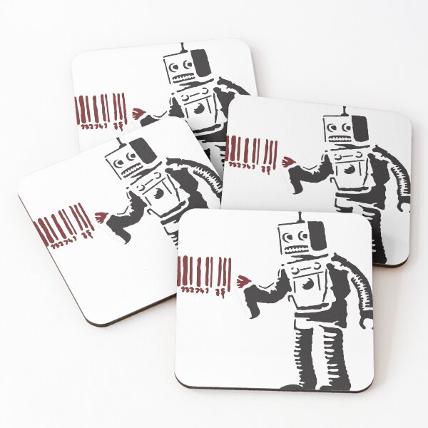 Item preview, Banksy Robot QR code designed and sold by Lesley D.