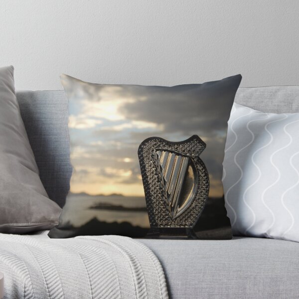 Crystal Harp at Sea Throw Pillow