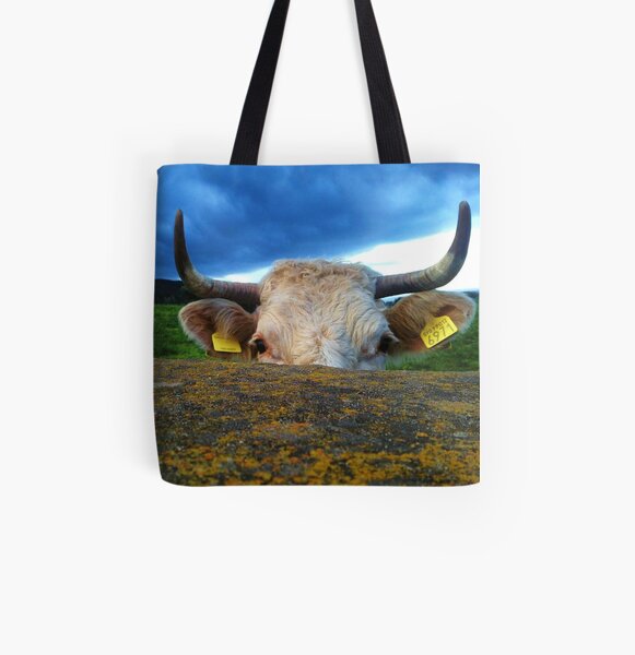 Peek-A-Moo All Over Print Tote Bag