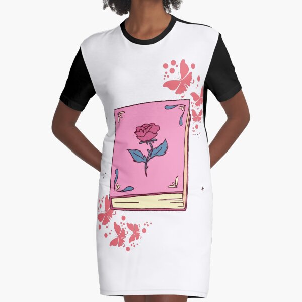 Rose Book Princess Graphic T-Shirt Dress