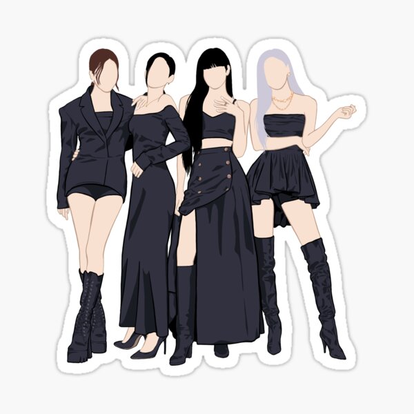 blackpink group sticker by moistturquoise redbubble