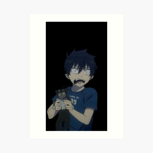 blue exorcist art print by baka husbando redbubble