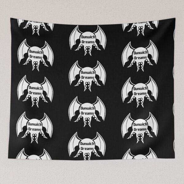 Item preview, Dunwich Dreams - Logo Cthulu Bat Black and White designed and sold by DunwichDreams.