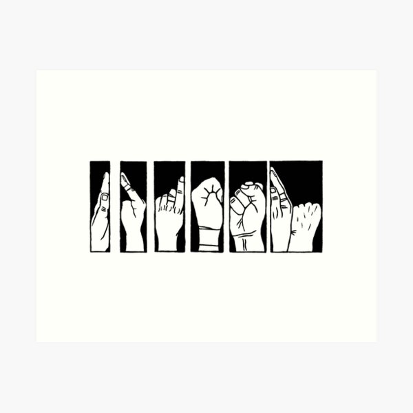 Crack Climbing Hands Art Print