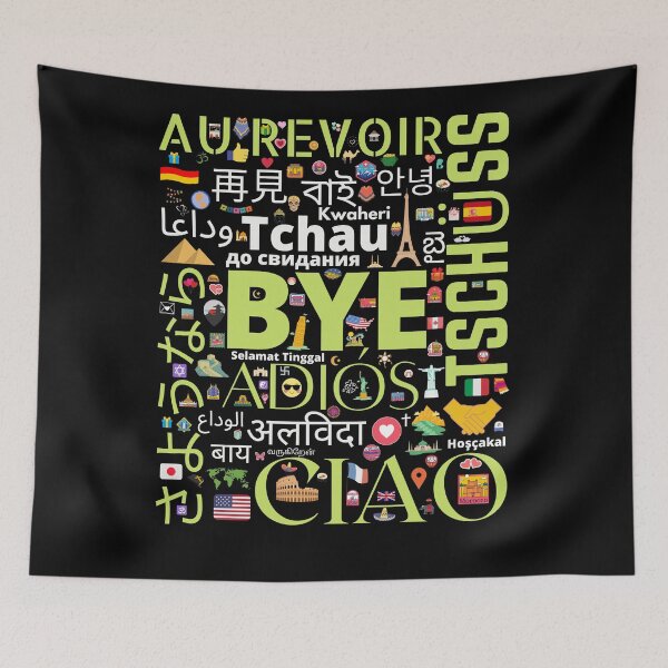Item preview, Bye/Farewell word in different languages designed and sold by HappinessWorld.