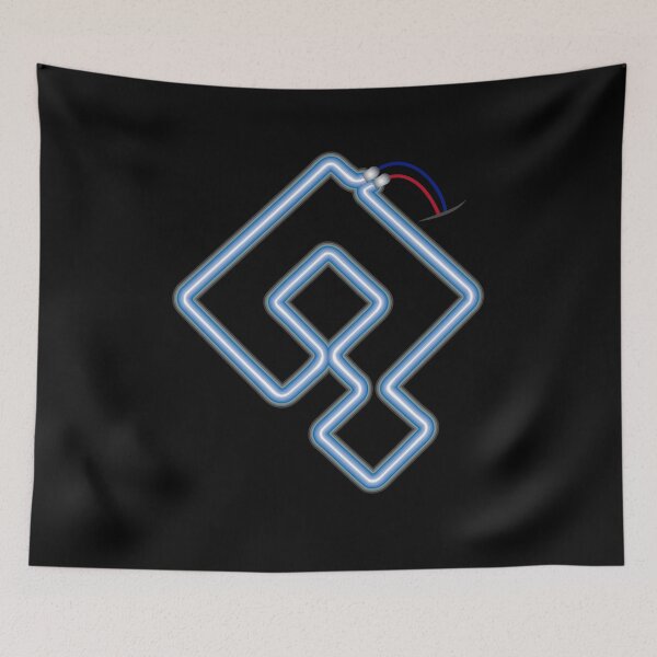 Item preview, aenigma Neon blue geometric design designed and sold by achoprop.