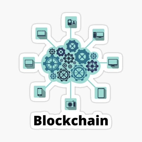 Blockchain T-shirts Stickers universe connected Sticker