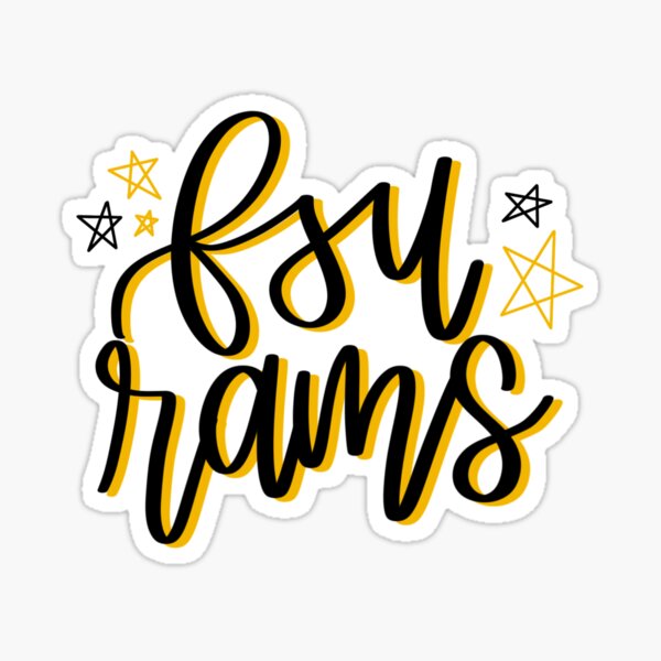 FSU Rams Star Design Sticker