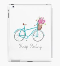 Keep riding, Watercolor bike iPad Case/Skin