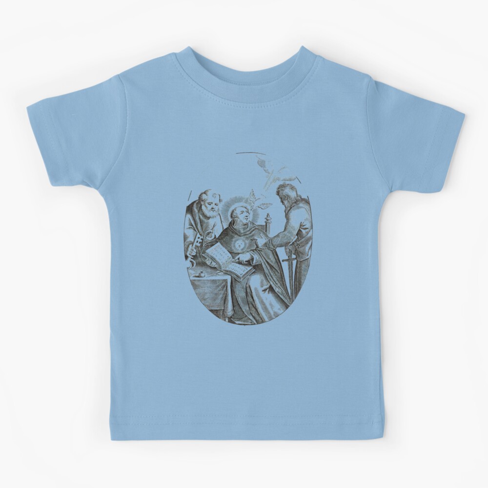 Saint Anthony Pray for US - Toddler/Little Kids Short Sleeve Tee (2T-5T) - Catholic Kid's T-Shirt - Boy Patron Saints - St. Anthony of Padua